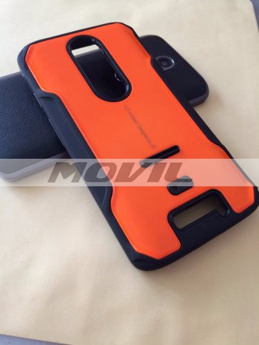 Nuevo Case Moto X Force + Mica Rigido +tpu Naranja Innotech